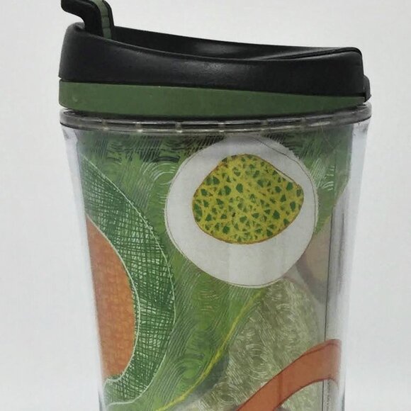 Starbucks 2007 Travel Tumbler Green Orange Cup 16o - Picture 8 of 8